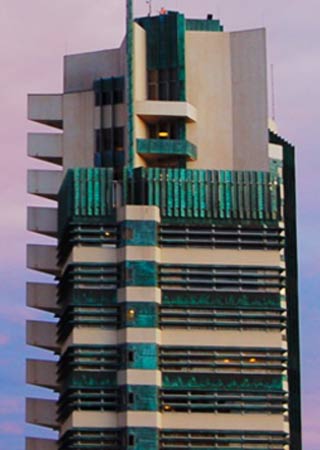The Price Tower by architect Frank Lloyd Wright.