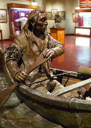 Image inside Woolaroc Musem representing Bartlesville Culture and History.