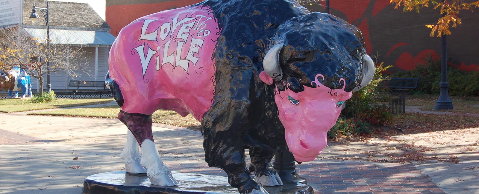 Disco buffalo located in downtown Bartlesville